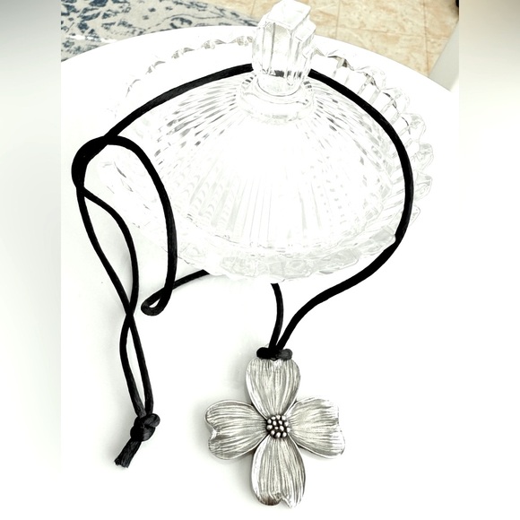 Danforth Pewter Jewelry - Danforth Pewter Dogwood Pendant Necklace